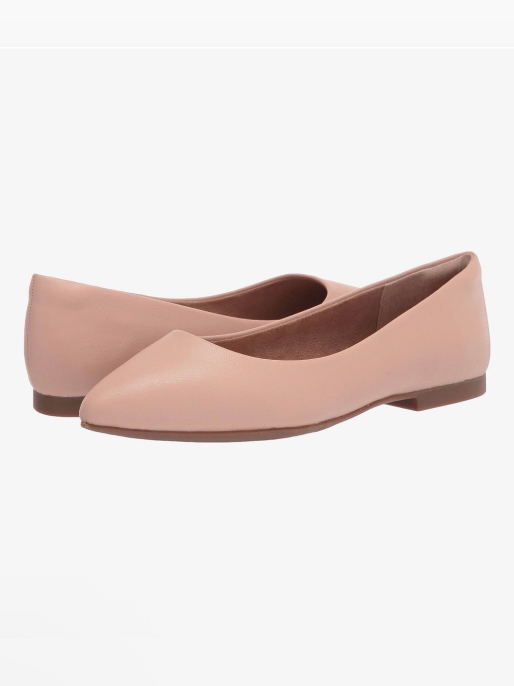 Amazon Essentials Pointed Ballet Flats 8 Blush EUC
